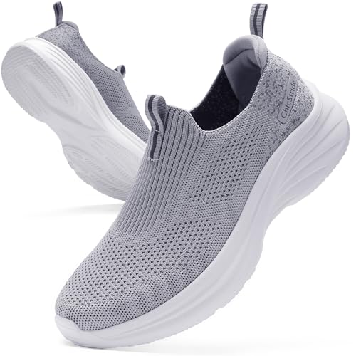 Women's Slip On Walking Shoes Tennis Comfort Athletic Gym Sneakers