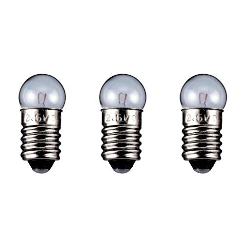 Goobay Lote de 3 bombillas globulares con casquillo E10, 2,35 W, 6 V (DC) 400 mA