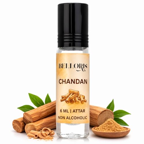 Image of Sandalwood Attar 6ml | Pure Chandan Ittar Perfume Oil | Long Lasting Non Alcoholic Fragrance | Premium Woody Attar for Men & Women | Roll-On Luxury Pocket Perfume Eid, Ramadan Gifts, Non Alcoholic & Vegan Fragrances