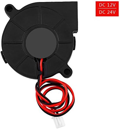 Vbestlife 12/24V DC 50 * 15mm Blow Radial Cooling Fan Turbofan Cooler Kit Accessories for 3D Printer(24V)