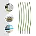 6PCS Trampoline Replacement Poles - Green Universal Trampoline Poles, Arc Shaped Trampoline Net Poles, Rust-Proof Galvanized Steel Enclosure Poles with Foam Padding & Caps Fits 6-Pole Trampolines