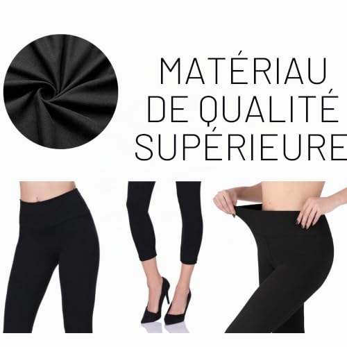 SOFTSAIL Leggings Longs pour Femmes en Coton Sport Taille Haute Leggings en Coton pour Femmes Loisirs Détente Pantalons Confortables pour Femmes pour l'Été, Blanc 44 – vue 3