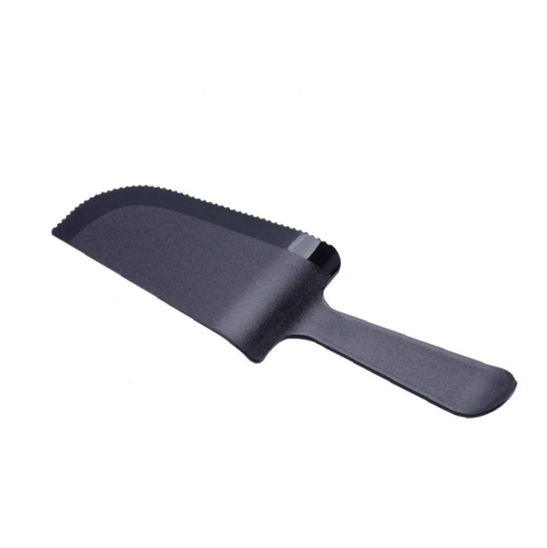 Lankater Black Plastic Pie Cake Server Cutter, With Fine Serrated, Cake Cream Scraper Wedding Cake Slicer Fondant Pastry Tools, 18.5X6cm
