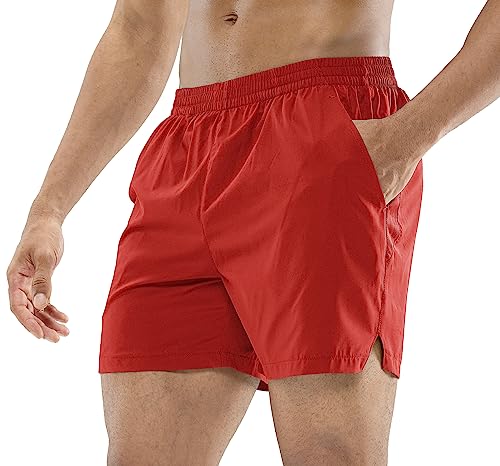 Image of MIER Men's Workout Running Shorts Lightweight Active 5 Inches Shorts with Pockets, Quick Dry, Breathable