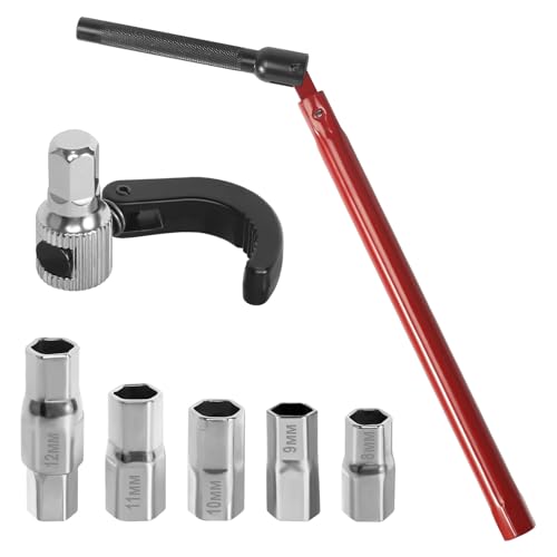 KUHAWL Jeu de Clés pour Écrou de Robinet, 8-12mm Outil Spécial pour Robinet de Lavabo Clé de Robinet, Clés à Écrou de Robinet Clé Serrage Robinet Evier OutilClé Ajustable pour Lavabo