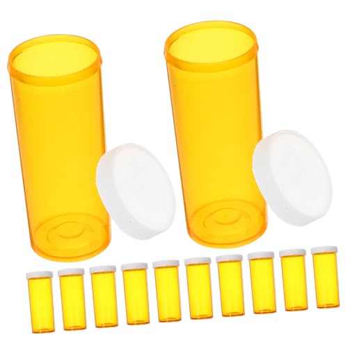 ORFOFE 25pcs Mini Medicine Bottles Travel Medicine Container Material Organizer Box