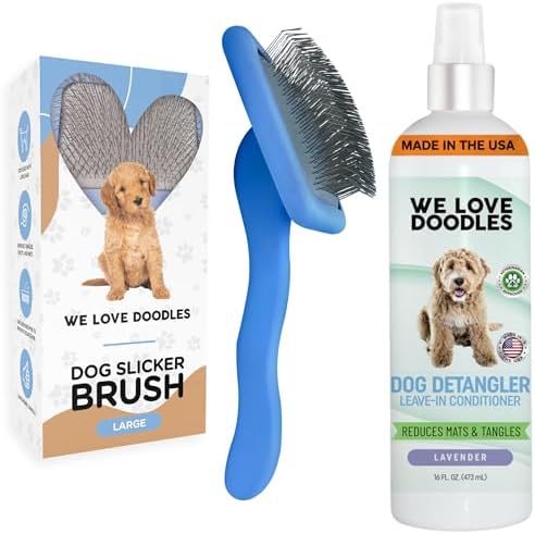 Amazon: We Love Doodles Large Slicker Brush & Lavender Detangler