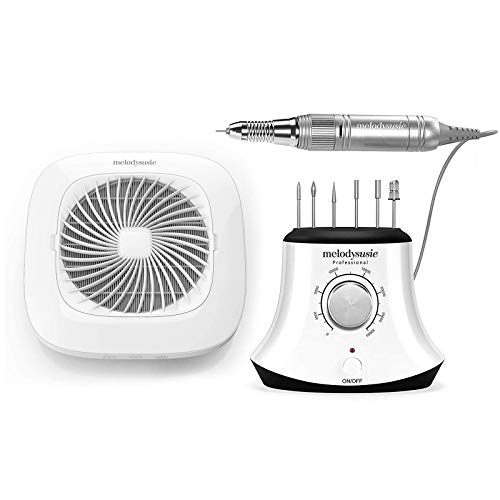 MelodySusie 30000 rpm Professional Nail Drill-Scarlet, High Speed, Low Heat, Low Noise, Powerful Nail Dust Collector, Portable Electric Efile Drill for Shaping, Buffing, Removing Acrylic Nails