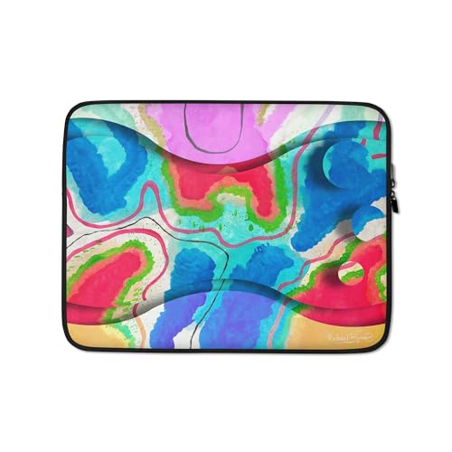 Funda para portátiles de 15 pulgadas multicolor ideal para estudiar o trabajar en cafeterías