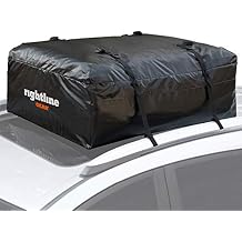 Rightline Gear Ace Jr Weatherproof Rooftop Cargo Carrier for Top of Vehicle, Attaches With or Without Roof Rack, 10 Cubic Feet, Black