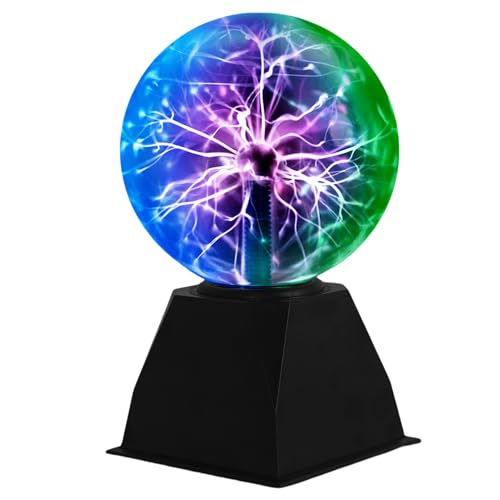 SENQIU Plasma Ball 6 Inch Touch and Sound Sensitive Magic Glass Plasma Lamp