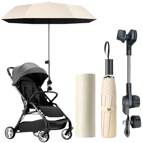 Sombrilla Carro Bebe Anti UV,Sombrilla para Cochecito,Paraguas Cochecito Protección Solar,Sombrilla de para Cochecito de Bebé,Sombrilla Lluvia para Carrito Silla de Paseo,Sombrilla de Playa