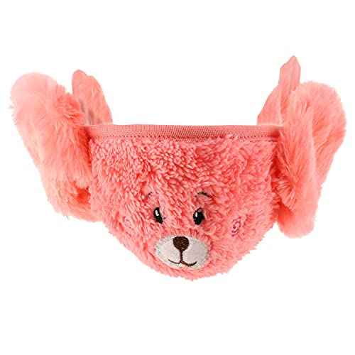 Image of Trendy Apparel Shop Kids Winter Animal Face Breathable Bear Fur Mask & Earmuffs
