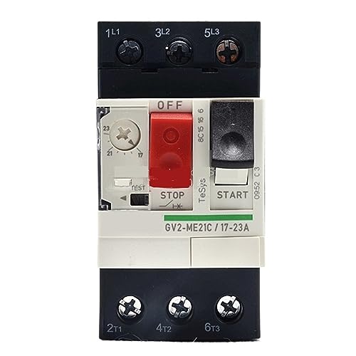 Disyuntor de motor GV2-ME21C para evitar sobrecargas eléctricas en instalaciones trifásicas 17-23A