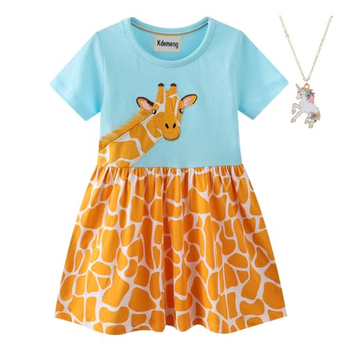 Kdemeng Vestido de verano para niñas   Vestido de princesa de tul esponjoso con cuello redondo, 2 años