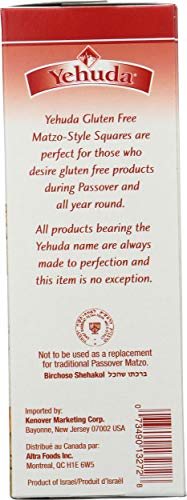 YEHUDA MATZO SQUARES SEASONED GF