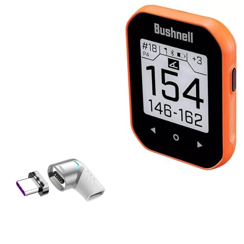 BoxWave Adapter Compatible with Bushnell Phantom 3 Slope GPS - MagnetoSnap PD Angle Adapter, Magnetic Charging Connector Device Saver - Metallic Silver