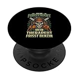 Lustiges Förster Motiv mit Totenkopf für Baumfäller PopSockets Klebender PopGrip