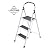Gorilla Ladders 3-Step Steel Lightweight Step Stool Ladder 225 lbs. Load Capacity Type II Duty Rating (9ft. Reach Height) GLS-3-2