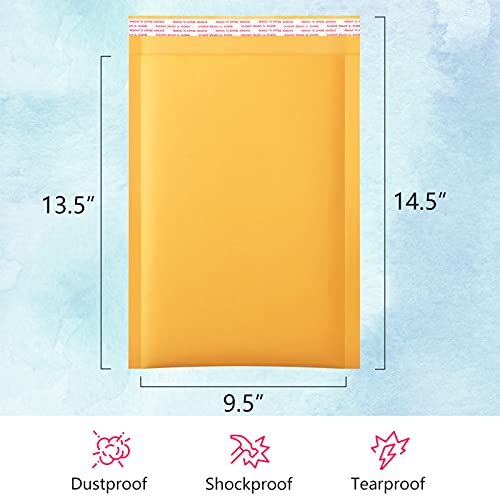 Ucgou AZ108 Kraft Bubble Mailers 9.5X14.5 Inch 25 Pack Yellow Padded Envelopes #4 Large Mailing Packages Self Sealing Tear Resistant Boutique Bulk Mail Shipping Bags thumb #1