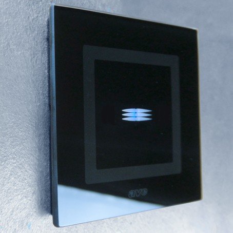 Capteur interrupteur tactile commande 1 lampe façade verre noir mural - 2