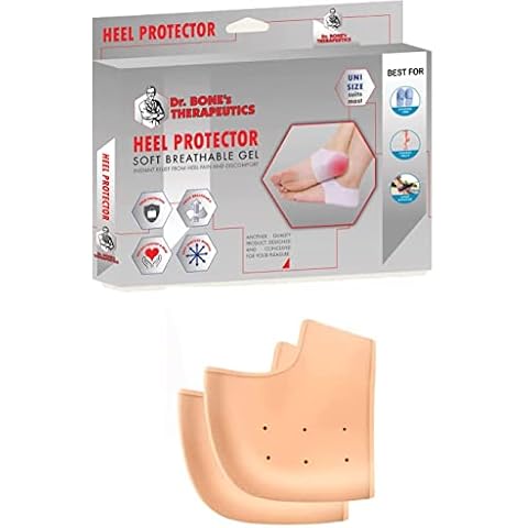 Heel Protectors, Silicone Gel Heel Protector for Plantar Fasciitis Relief, Breathable Gel Heel Cups, Heel Cups, Heel Protector for Blister, Heel Pain, Heel Cushion Sleeves Relieve Heel Spur - 2 Pcs Cover