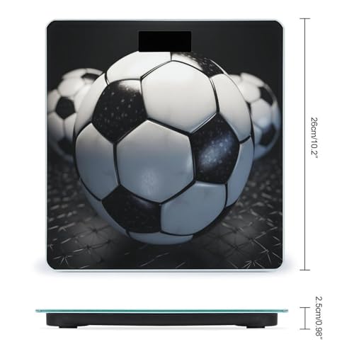 Báscula digital de baño con diseño balón de fútbol miniatura 2