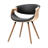 sillas de cocina de diseño italiano Material duradero Selsey Silla de diseo, Eiche/Schwarz, 56x57x74