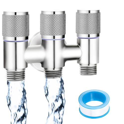 Válvula De Conmutación De 3 Vías, Válvula De Esquina Combinada De 1 2 Pulgadas Con Conexión Para Lavavajillas Y Conexión Doble, Interfaz De Rosca De Acero Inoxidable Resistente A La Presión, Para