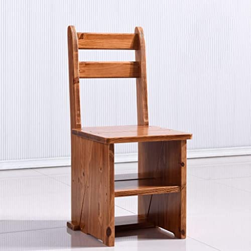 Taburete escalonado de madera maciza de pino OKUOKA con asientos de silla de escalera alta 4
