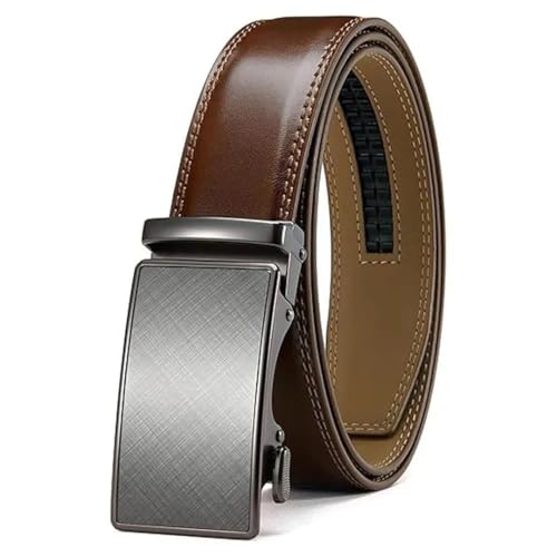 Mens Leisure Ratchet Belts Leather Belt Automatic Genuine Leather Belts Jdzd0910-95Bkbu 125cm2