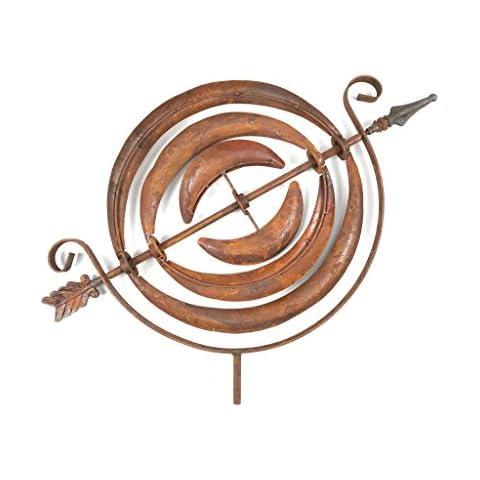 Metall Windrad 'drehende Kreise' - massives Windspiel Windmühle für den Garten - wetterfest und standfest - mit besten Kugellagern - aus Vollmetall mit Edelrost-Patina - Höhe 171 cm Cover