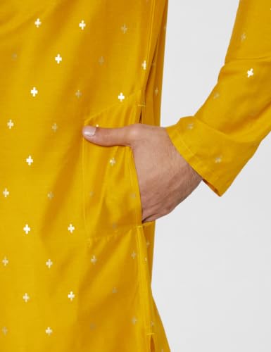 Image of Amazon Brand - Symbol Men Festive Printed Long Kurta (Regular Fit)