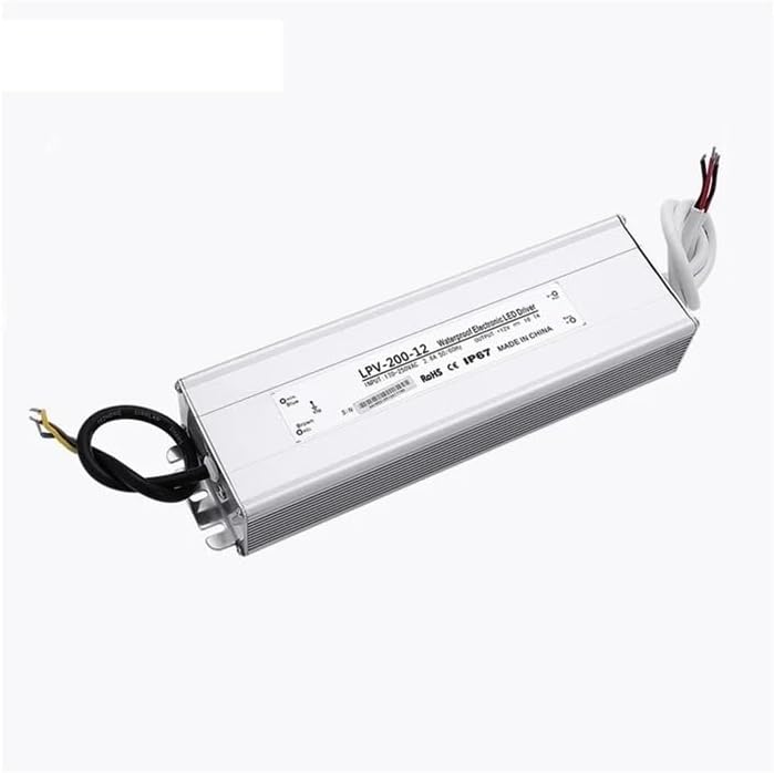 LPV-200W 12V 24V 36V 48V Outdoor Single Output Power Supply for LED Light led Driver Aluminiun case(12v 16.6a,110V)