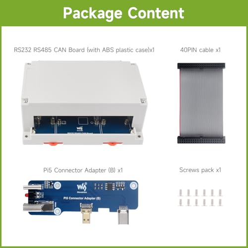 Waveshare Isolerad RS232/RS485/CAN Utökningskort för Raspberry Pi 5/4B