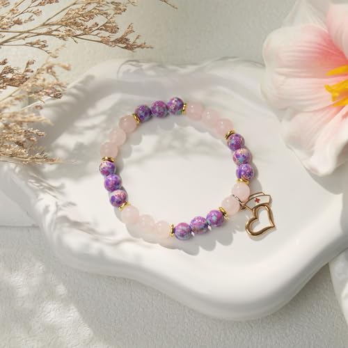 Image of Nurse Graduation Gifts for Women,Class of 2025 Nurse Bracelets with Stethoscope Injector, Nurses Week Gift Nurses Appreciation Gifts