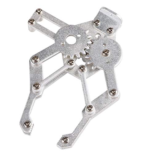 Image of Robotic Arm 2 DOF Mechanical Metal Clamp Mechanical Arm, Robotic Arm Gripper Robotic Arm Metallic Mechanical Robotic Gripper /Clamp Metal Claws Kit Compatible with MG995, MG996, MG966R Servo Motor
