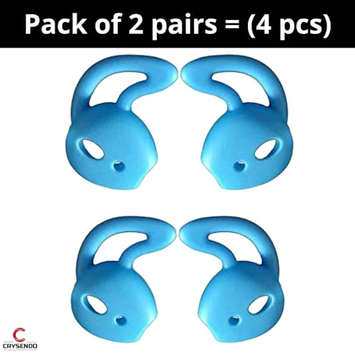 Image of Crysendo Soft Silicone Earbuds Eartips Case Cover for JBL Tune 205 Buds (Blue)