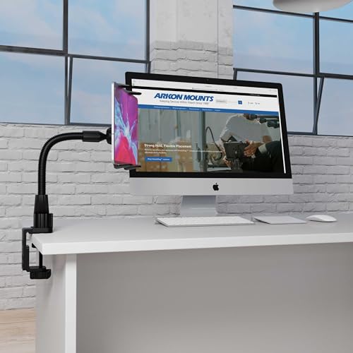 ARKON Mounts - Heavy Duty Tablet Holder with Clamp Mount and 12-Inch Bendable Gooseneck Arm | Versatile Tablet Stand with Easy Install & Durable Support | Securely fits iPad, Galaxy, Note, and more by ARKON - Image 6