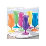 Assorted Neon Hurricane Glasses (1 dz)