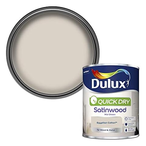 Dulux Quick Dry Satinwood Paint - Egyptian Cotton Cover