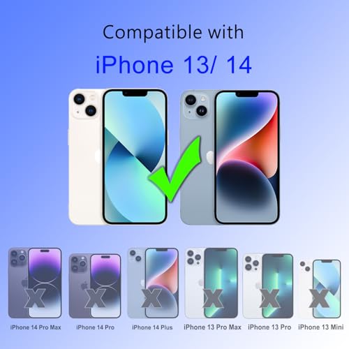Image of FanTEK Phone Case Compatible with iPhone 13 & iPhone 14 6.1 Inch, Magnetic CaseClear Protective Bumper Hard Back Cover