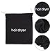 PACKOVE Hair Dryer Storage Bag Dustproof Drawstring Travel Organizer for Hair Dryer and Accessories Capacity Canvas Pouch for Home and Guest Room Use English Embroidery