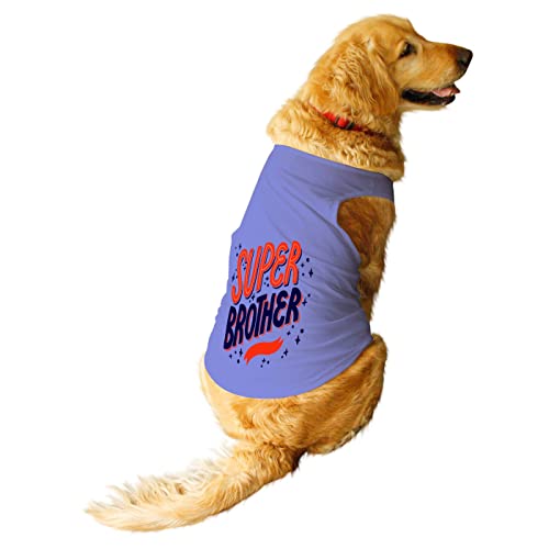 Ruse Pet Super Brother Printed Dog Round Neck Sleeveless Vest Tank T-Shirt/Tees Apparel/Clothes/Tees Gift for Dogs(Lavender/XXL) (B0B84ZBY6Q) Amazon Price History, Amazon Price Tracker