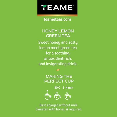 Image of TE-A-ME Green Tea - Honey Lemon, 100 Tea Bags (Pack of 3) | Honey Lemon Green Tea | Honey Lemon Tea Bags | Honey Lemon Green Tea 100 Bags | 300 Tea Bags