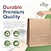 DURO 10x6.75x12 Brown Paper Gift Bags with Handles, Recycled Kraft Brown Paper Shopping Bags with Handles Bulk for Party Favors and DIY - Pack of 250