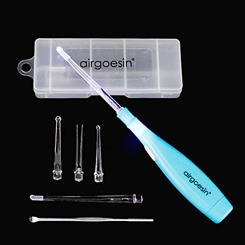 Airgoesin Improved Tonsil Stone Removing Tool, 5 Adapters Tips, Tonsillolith Pick + Case + Gift