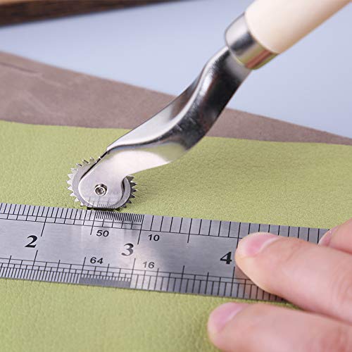 Lunarm 3 Pcs Tracing Wheel Sewing Tool, Needle Point Tracing Wheel, Random Color Tracing Wheel Sewing Tool, Stitching Wheel Tool For Leathercraft, Professional Stitch Marking Spacer #TOP5