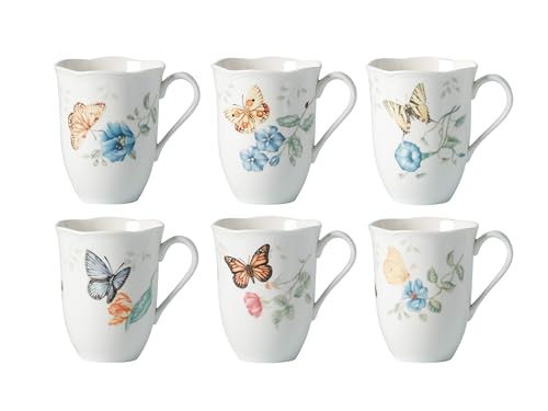 Image of Lenox 892798 Butterfly Meadow 6-Piece Mug Set