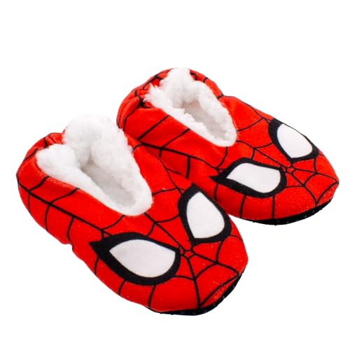 Berkshire Fashions Spider-Man Mask Fuzzy Babba Kid's Slippers (Youth Size, US Footwear Size System, Big Kid, Numeric Range, Medium, 2, 3)